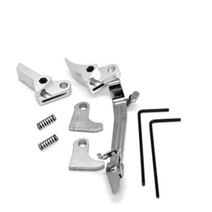 Alternative view of ⚡ New: Georgia Value Glock FRT V2 6061 Aluminum Trigger Bar Kit 2x Shoe (Silver Curve and Flat) Gen 1 2 3 4, 9mm, .40, .357