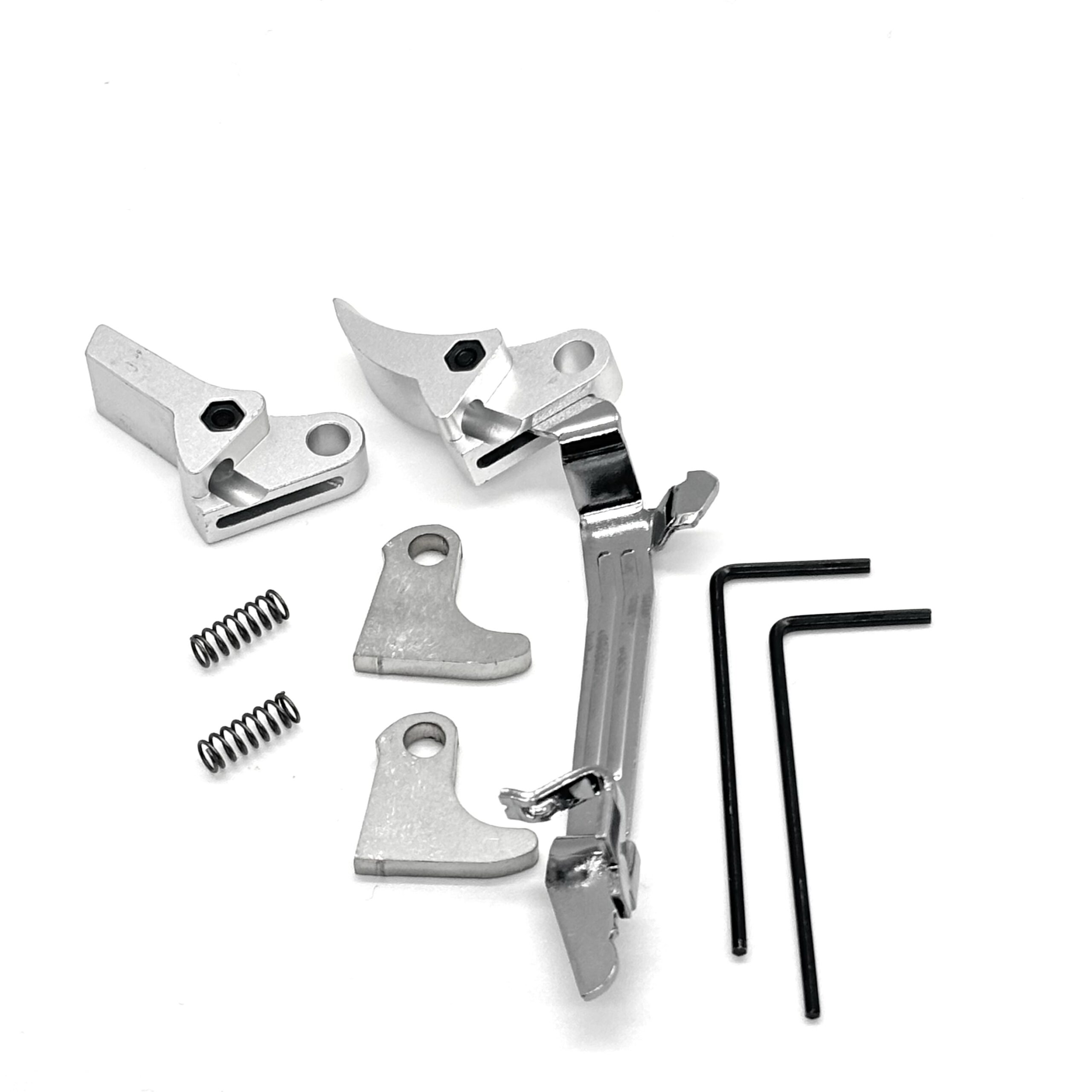 ⚡ New: Georgia Value Glock FRT V2 6061 Aluminum Trigger Bar Kit 2x Shoe (Silver Curve and Flat) Gen 1 2 3 4, 9mm, .40, .357 - Image 2