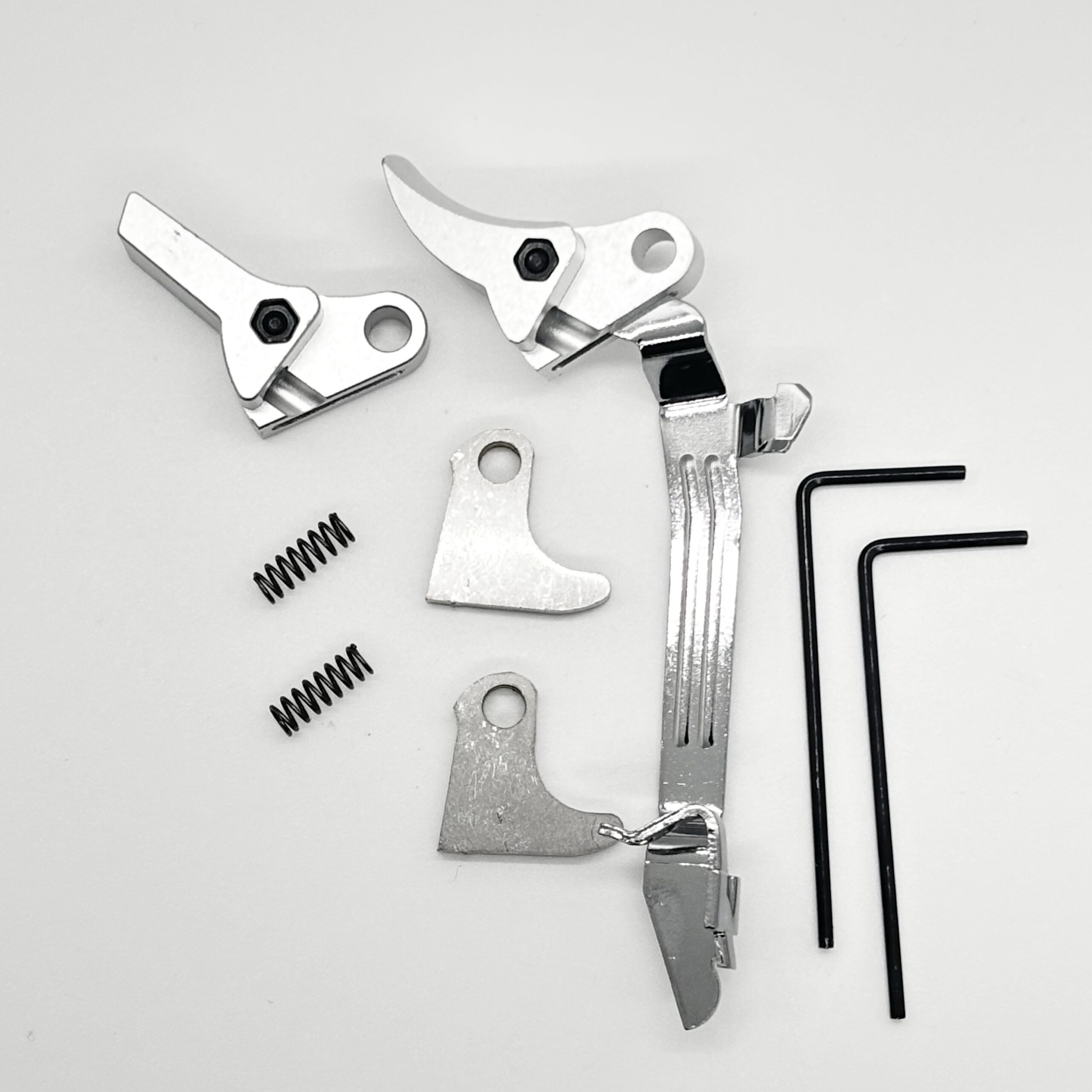 ⚡ New: Georgia Value Glock FRT V2 6061 Aluminum Trigger Bar Kit 2x Shoe (Silver Curve and Flat) Gen 1 2 3 4, 9mm, .40, .357 - Image 3