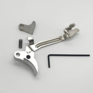 Alternative view of ⚡ New: Georgia GLOCK FRT V2 6061 ALUMINUM TRIGGER BAR KIT, SILVER CURVE, GEN 1 2 3 4, 9mm, .40, .357